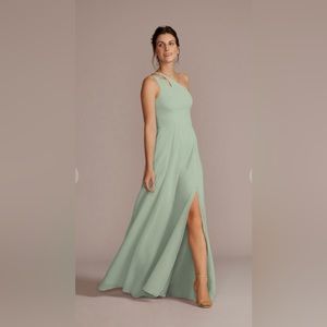 DAVIDS BRIDAL Celebrate DB STUDIO DUSTY SAGE SIZE 10